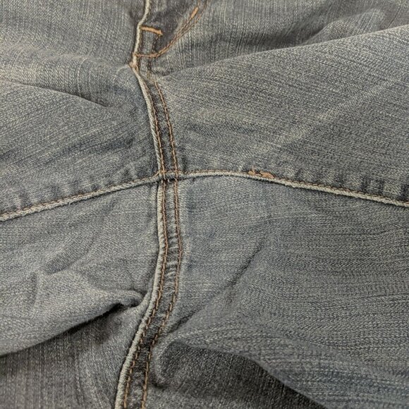 1822 Denim Jeans Pants Distressed Blue 14 High Rise Skinny Ankle - Picture 12 of 14